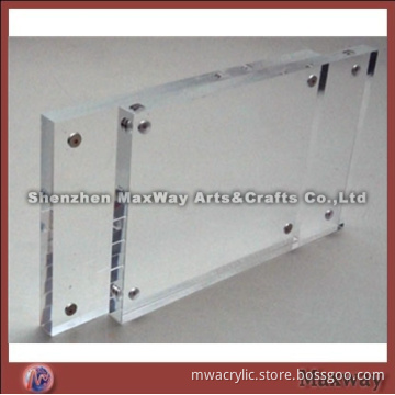 Clear Magnetic Block Carved Acrylic Photo Frame